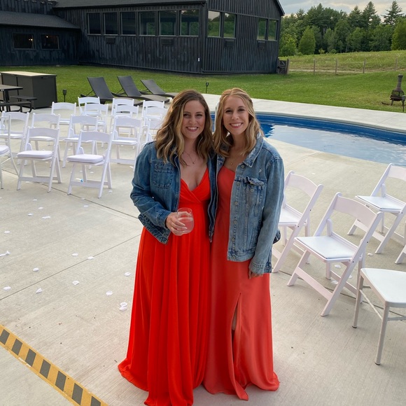 Lulus Red Coral Maxi Dress - Picture 6 of 11